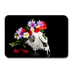 Animal Skull With A Wreath Of Wild Flower Plate Mats 18 x12  Plate Mat