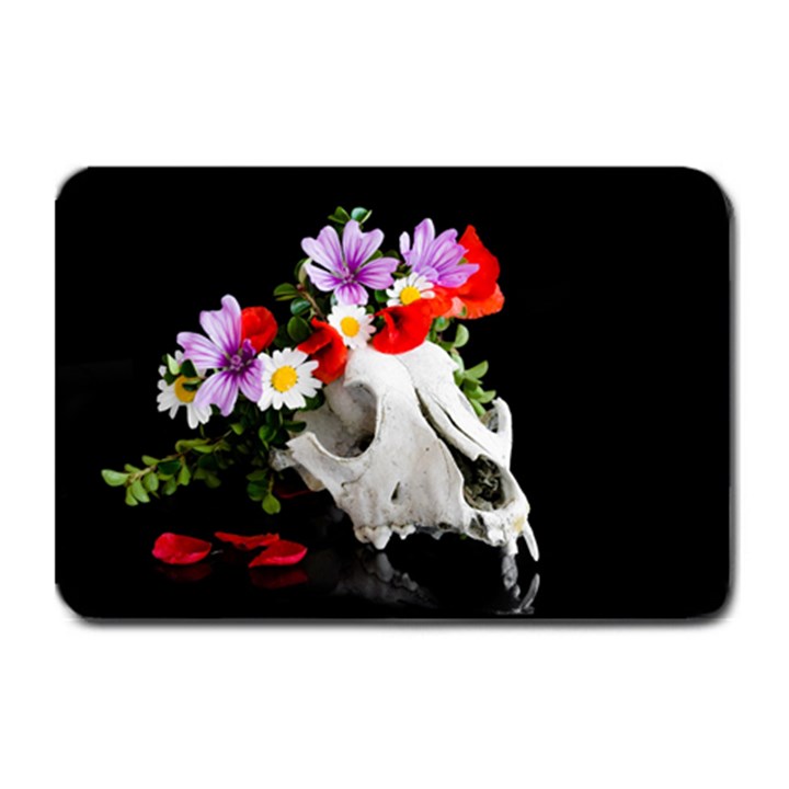 Animal Skull With A Wreath Of Wild Flower Plate Mats