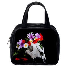 Animal Skull With A Wreath Of Wild Flower Classic Handbags (one Side) by igorsin