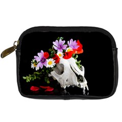 Animal Skull With A Wreath Of Wild Flower Digital Camera Cases by igorsin