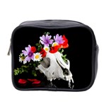 Animal Skull With A Wreath Of Wild Flower Mini Toiletries Bag 2-Side Front