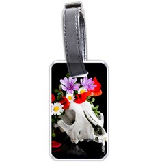 Animal Skull With A Wreath Of Wild Flower Luggage Tags (one Side)  by igorsin