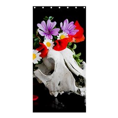 Animal Skull With A Wreath Of Wild Flower Shower Curtain 36  X 72  (stall)  by igorsin