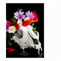 Animal Skull With A Wreath Of Wild Flower Small Garden Flag (two Sides) by igorsin