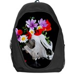 Animal Skull With A Wreath Of Wild Flower Backpack Bag Front