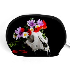 Animal Skull With A Wreath Of Wild Flower Accessory Pouches (medium)  by igorsin