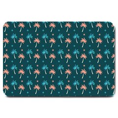 Summer Palms Pattern Large Doormat  by TastefulDesigns