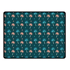 Summer Palms Pattern Double Sided Fleece Blanket (small)  by TastefulDesigns