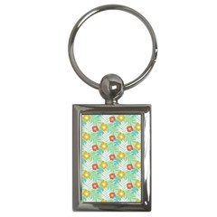 Vintage Floral Summer Pattern Key Chains (rectangle)  by TastefulDesigns