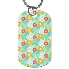 Vintage Floral Summer Pattern Dog Tag (one Side) by TastefulDesigns