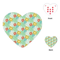 Vintage Floral Summer Pattern Playing Cards (heart) 