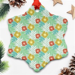 Vintage Floral Summer Pattern Ornament (snowflake) by TastefulDesigns