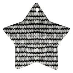 Abstract Wavy Black And White Pattern Ornament (Star)