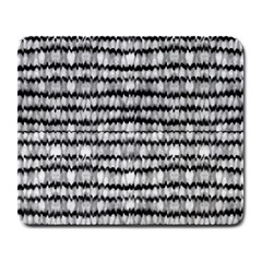 Abstract Wavy Black And White Pattern Large Mousepads