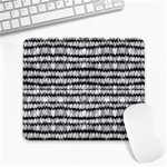 Abstract Wavy Black And White Pattern Large Mousepads Front