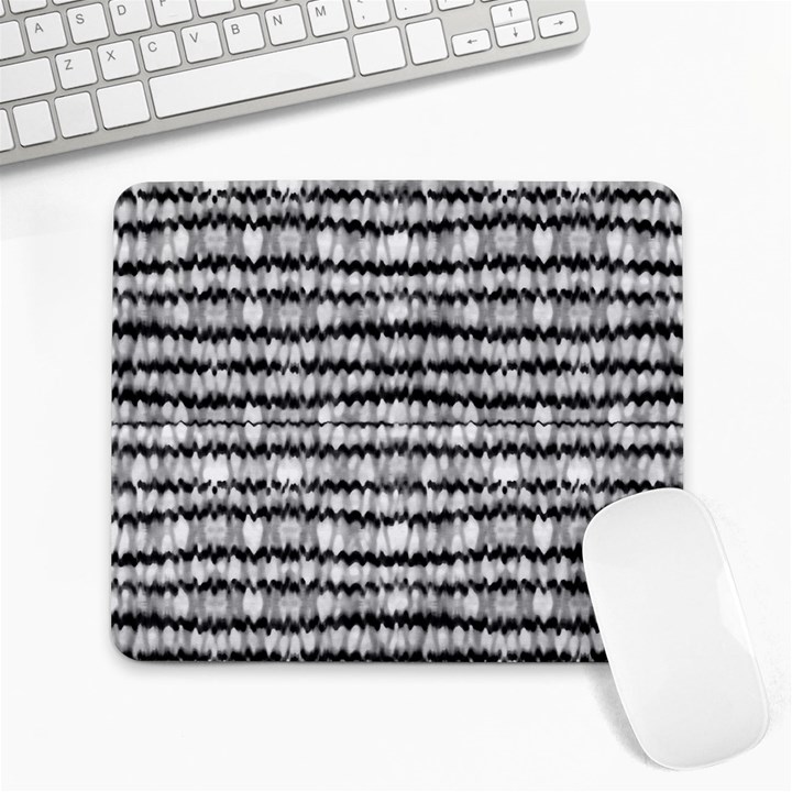 Abstract Wavy Black And White Pattern Large Mousepads