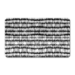 Abstract Wavy Black And White Pattern Magnet (Rectangular)