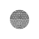 Abstract Wavy Black And White Pattern Golf Ball Marker Front