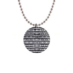 Abstract Wavy Black And White Pattern Button Necklaces