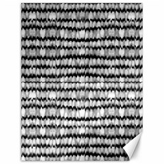 Abstract Wavy Black And White Pattern Canvas 12  x 16  