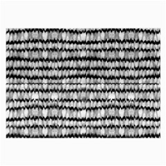 Abstract Wavy Black And White Pattern Large Glasses Cloth (2-Side)