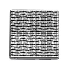 Abstract Wavy Black And White Pattern Memory Card Reader (Square)