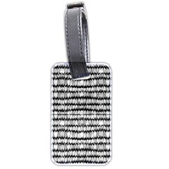 Abstract Wavy Black And White Pattern Luggage Tags (two Sides) by dflcprints