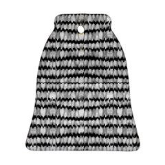 Abstract Wavy Black And White Pattern Bell Ornament (Two Sides)