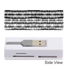 Abstract Wavy Black And White Pattern Memory Card Reader (Stick) 