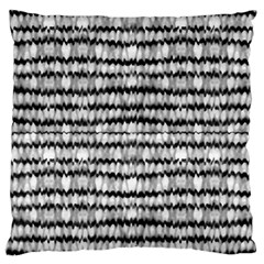 Abstract Wavy Black And White Pattern Large Cushion Case (One Side)