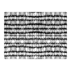 Abstract Wavy Black And White Pattern Double Sided Flano Blanket (Mini) 