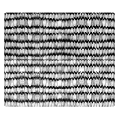 Abstract Wavy Black And White Pattern Double Sided Flano Blanket (Small) 