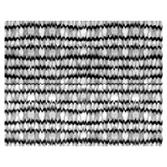 Abstract Wavy Black And White Pattern Double Sided Flano Blanket (Medium) 