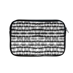 Abstract Wavy Black And White Pattern Apple MacBook Pro 13  Zipper Case