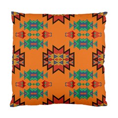 Misc Shapes On An Orange Background                              Standard Cushion Case (two Sides) by LalyLauraFLM