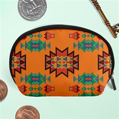 Misc Shapes On An Orange Background                                    Accessory Pouch by LalyLauraFLM