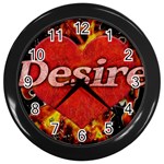 Desire Concept Background Illustration Wall Clocks (Black) Front