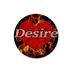 Desire Concept Background Illustration Rubber Coaster (round)  by dflcprints