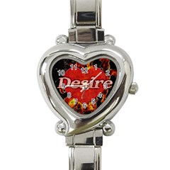 Desire Concept Background Illustration Heart Italian Charm Watch by dflcprints