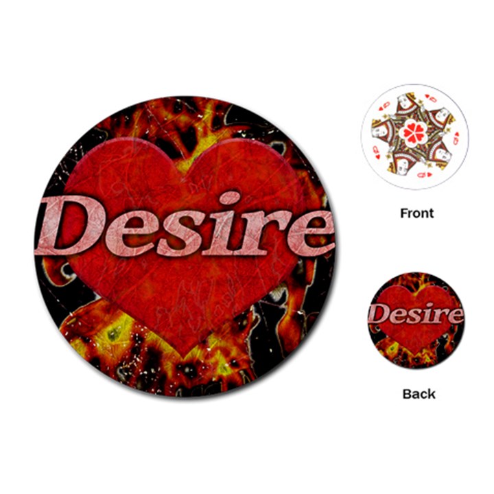 Desire Concept Background Illustration Playing Cards (Round) 