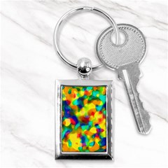 Colorful Watercolors Texture                                    Key Chain (rectangle) by LalyLauraFLM