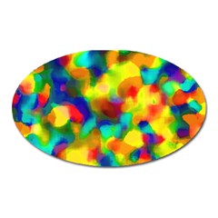 Colorful Watercolors Texture                                    Magnet (oval) by LalyLauraFLM