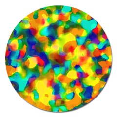 Colorful Watercolors Texture                                    Magnet 5  (round) by LalyLauraFLM