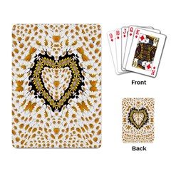 Hearts In A Field Of Fantasy Flowers In Bloom Playing Card by pepitasart