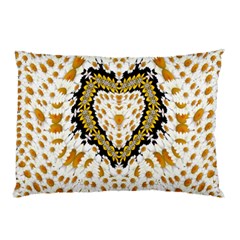 Hearts In A Field Of Fantasy Flowers In Bloom Pillow Case