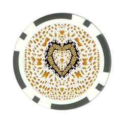 Hearts In A Field Of Fantasy Flowers In Bloom Poker Chip Card Guard (10 pack)