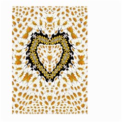 Hearts In A Field Of Fantasy Flowers In Bloom Large Garden Flag (two Sides) by pepitasart