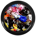 Smashed Butterfly 5 Wall Clocks (Black) Front