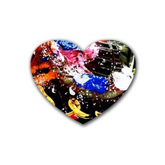 Smashed Butterfly 5 Rubber Coaster (heart)  by bestdesignintheworld