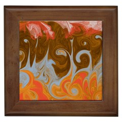 Fire And Water Framed Tiles by digitaldivadesigns